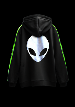 Neonfarbener Alien-Hoodie - Alienation