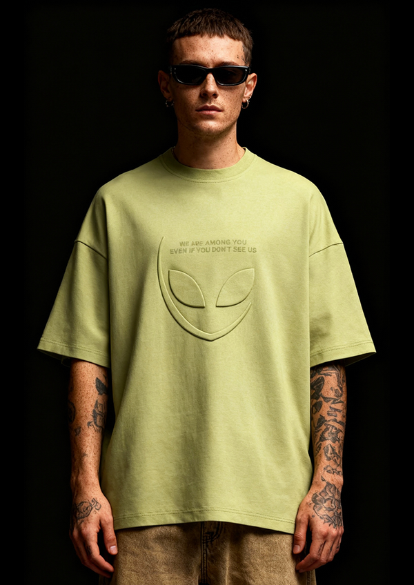 Embossed Olive Green Tee