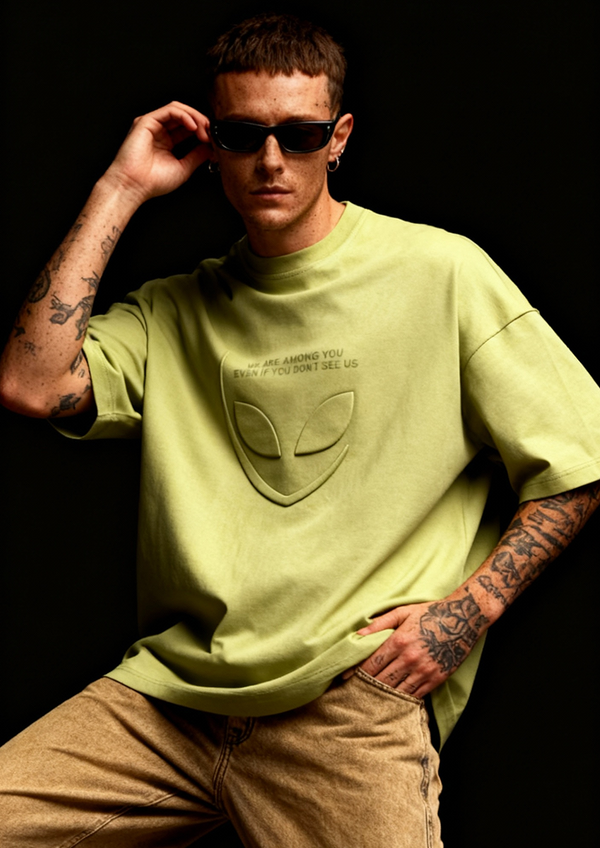Embossed Olive Green Tee