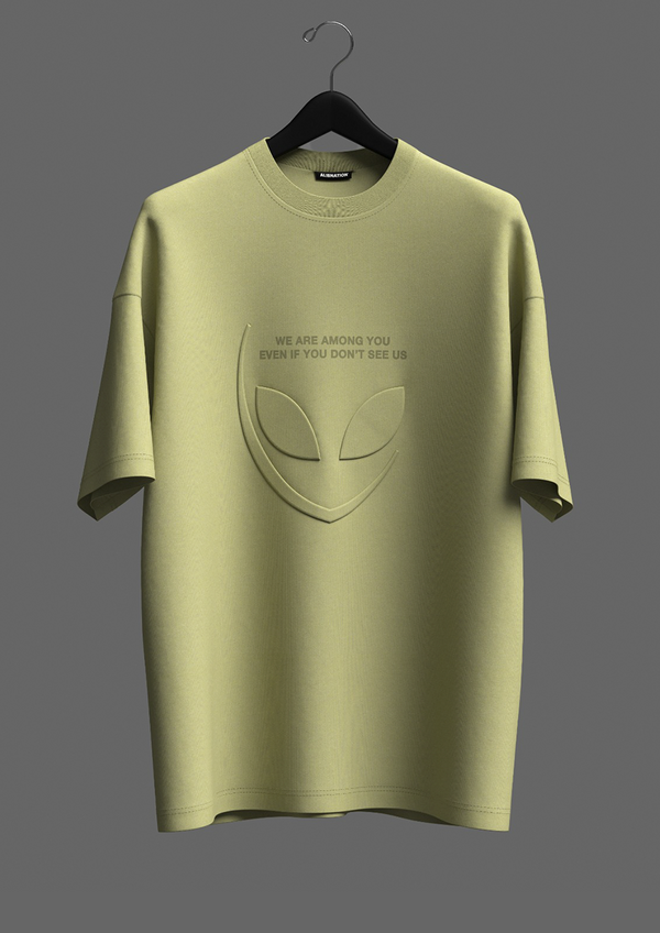 Embossed Olive Green Tee - Alienation