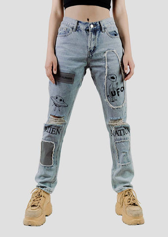 Jeansblaue Jeans - Alienation